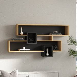 ASIR GROUP Етажерка KAREN 120x72, 2 см кафяв/антрацит (AS1537)