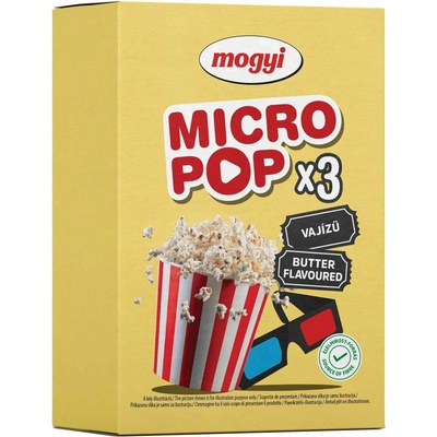 Mogyi Popcorn maslový do mikrovlnej rúry 3 x 100 g
