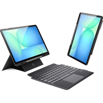 Dux Ducis Калъф с клавиатура Dux Ducis (серия DK) за Samsung Tab S10 FE+ (Plus) с подсветка - черен (6971824155587)