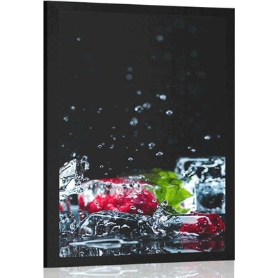 Plakát ovocné ledové kostky - 30x45 white