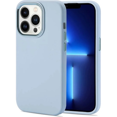 Tech-Protect Луксозен Силиконов Калъф за iPhone 14 Pro Max, Tech-Protect Liquid Soft Case, Син (9589046925597)