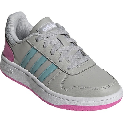 adidas Hoops 2.0 core grey two mint ton screaming pink Šedá