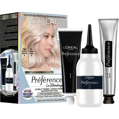 L'Oréal Préférence Le Blonding Toner киселинен тонер против жълти тонове 60 ml нюанс Platinum Ice за жени