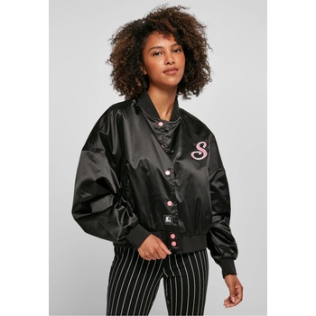 Urban Classics Дамско късо яке в черно Ladies Starter Satin College JacketUB-ST227-00007 - Черен, размер XL