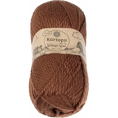 BELLATEX Melange Wool 100 g – 1892 hnedá