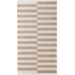 Hanse Home Бял/светлокафяв двустранен/ръчно изработен вълнен килим 80x150 cm Vika - Hanse Home (106469-80x150)