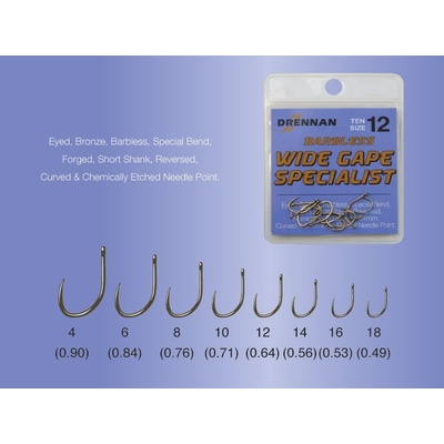Drennan Wide Gape Specialist Barbless vel.14