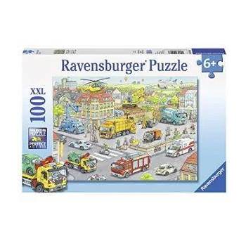 Ravensburger Пъзел Ravensburger 100 части XXL - Превозни средства в града, 7010558