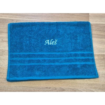 Povlečení Plus ručník se jménem ALEŠ 50 x 100 cm azur