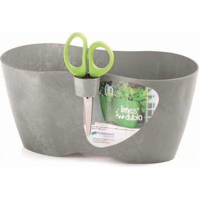 Prosperplast LIMES DUBLO Kvetináč na bylinky 2,5l 25x12x12cm betón DLD250