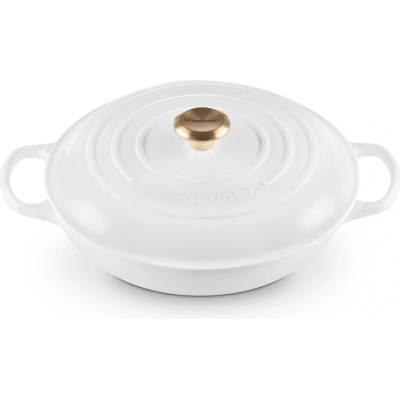 Le Creuset 21180300101441 Hrnec Gourmet Signature nízký 30 cm bílý