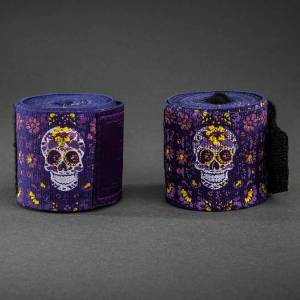 Venum | Официален Вносител за България Бинтове за Бокс Venum Santa Muerte Handwraps - Dark Purple 4.5m