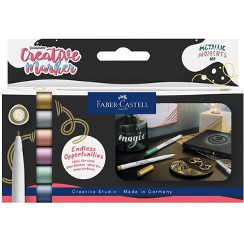 Faber-Castell Маркер Creative Moments, объл, 1.5 mm, 6 метал (1010160472)