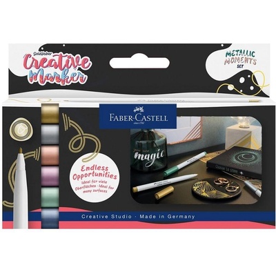 Faber-Castell Маркер Creative Moments, объл, 1.5 mm, 6 метал (1010160472)