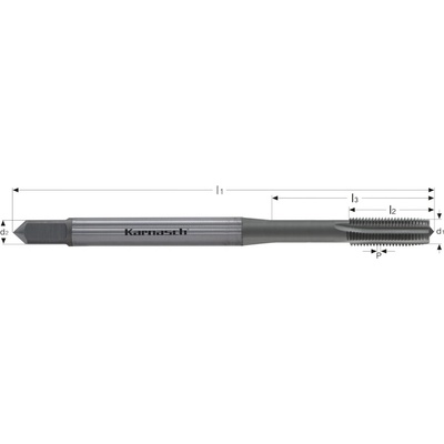 Karnasch 22202506 | Tvrdokovový strojový závitník 50 < 63 HRC, < 1,5xD, HHC M6x1,0-80x6,0 mm
