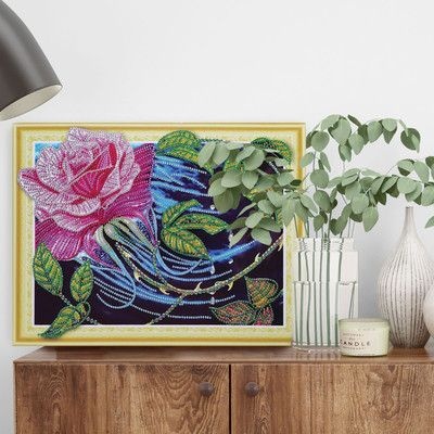 Collection D'Art Collection D`art - Диамантено пано с обли кристали - Роза (MX009)