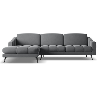 makamii Сив кадифен ъглов диван (ляв ъгъл) Nalu - Makamii (NALU_LC_1_M1_C21)