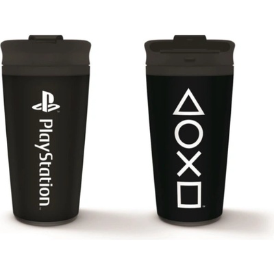 CurePink Nerezový cestovní hrnek Playstation Onyx 0,45 l