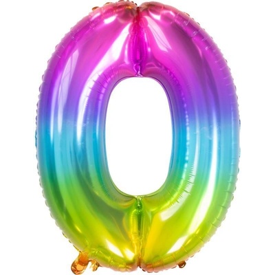 Fóliové číslo 0 duhové 86 cm