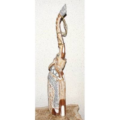 Dřevěná soška SLON světlý 102 cm