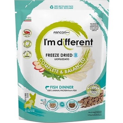 I´M DIFFERENT Fish DINNER mrazom sušené raw krmivo s rybou 397 g