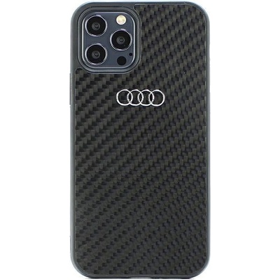 Audi Кейс Audi Carbon Fiber за iPhone 12/12 Pro 6.1"", черен / черен, твърд, AU-TPUPCIP12P-R8/D2-BK (KXG0072824)