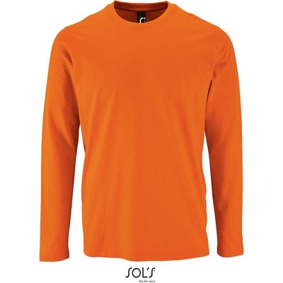 Sol's Imperial LSL Men pánske tričko s dlhým rukávom oranžové