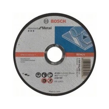 Bosch Диск за рязане, прав, Standard for Metal A 60 T BF, 125 mm, 22, 23 mm, 1, 6 mm