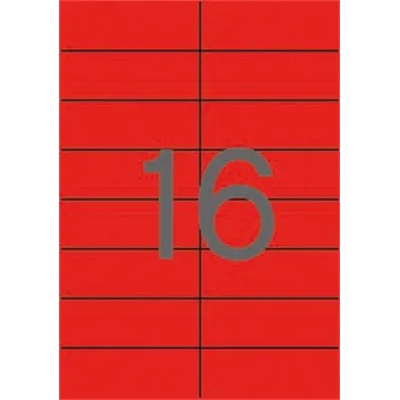 APLI Етикет, 105x37 mm, цветен, APLI, червен, 320 етикета в опаковка 01597 (01597)