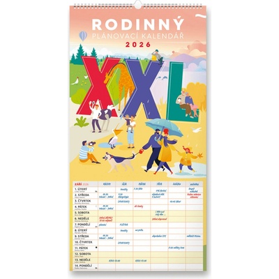 nástěnný Rodinný plánovací XXL 33 x 64 cm 2026 – Sleviste.cz