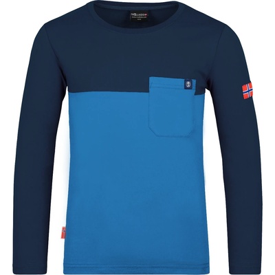 Trollkids Детска блуза с дълъг ръкав Trollkids Kid's Bergen Longsleeve Longsleeve - Navy / Medium Blue - размер 152 (EU) (704-2207-0218)
