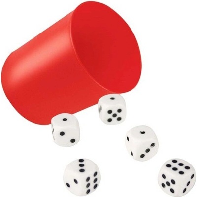 RELAKS-TOYS DICE GAME WITH CUP Kostky s kelímkem