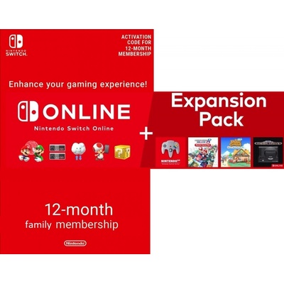 Nintendo Switch Online Family Membership + Expansion Pack členství 365 dní