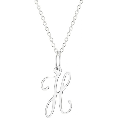 Gemmax Řetízek s písmenem „H“ bílé zlato GUSWN-42851-25841