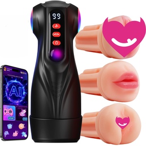 SuperLove AI Sync Sucking & Vibrating Masturbator with Pussy, Butt & Mouth Sleeves & App Skin