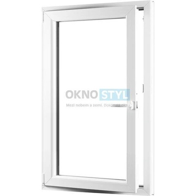 OKNOSTYL.cz jednokřídlé plastové okno otvíravo-sklopné levé REHAU 8000 x 14000 mm Bílá