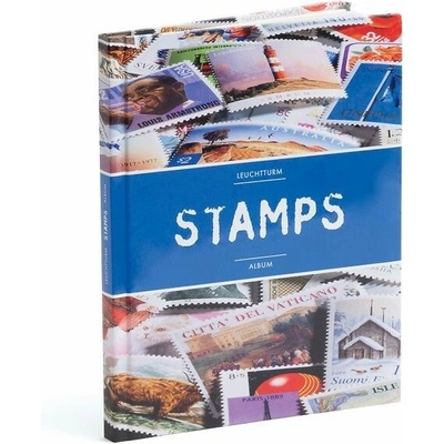 Leuchtturm Zásobník na známky STAMPS modrý, A5, 16 ks bílých listů