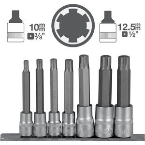JGM Комплект ribe на вложка 3/8 и 1/2 ; jbm 50980