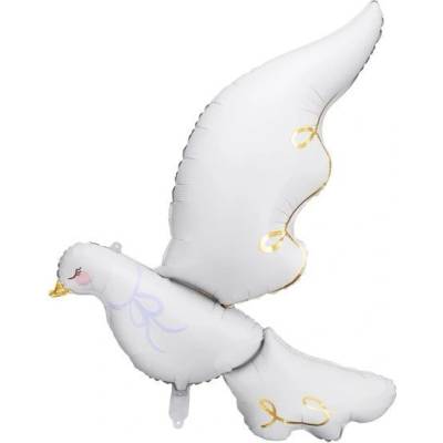 Party Deco Фолиев Балон, Бял Гълъб, 80х100см (fb131)