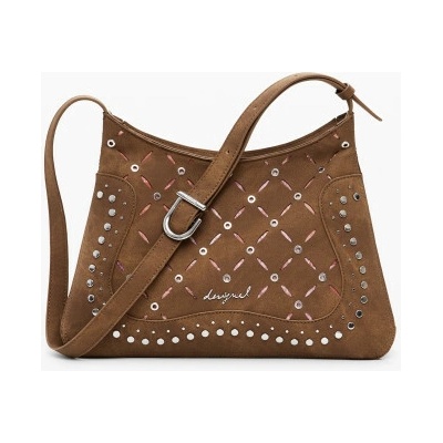 Desigual Stylová dámská kabelka 30.0X20.0X4.0cm hnědá