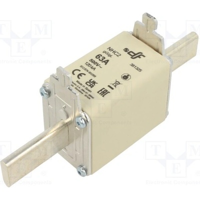 DF ELECTRIC 381325 Pojistka: tavná; 63A; 500VAC; 250VDC; gG; keramická; NHC2