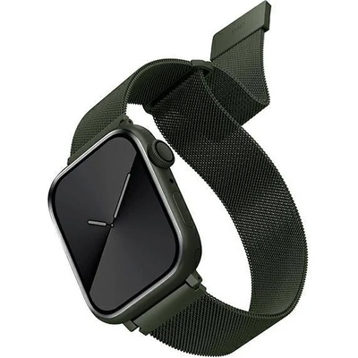 UNIQ Резервна каишка от неръждаема стомана Uniq Dante за Apple Watch Series 4/5/6/7/SE 40/41mm, Зелен (Uni000579-0)