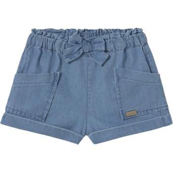 Mayoral Къси панталонки Mayoral - С панделка, избелял деним, 12 м (25-01227-081-12M)