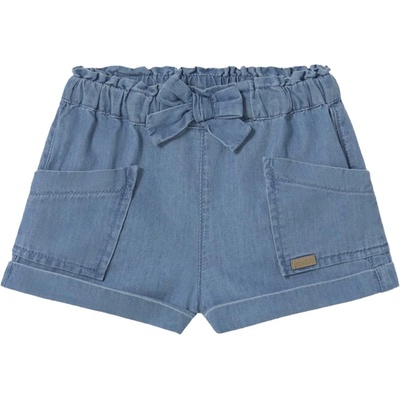 Mayoral Къси панталонки Mayoral - С панделка, избелял деним, 12 м (25-01227-081-12M)