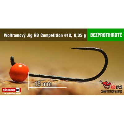 NASTRAHY.cz Bezprotihrotý wolframový Jig RB Competition #10 14 mm 0,35 g Orange 5 ks