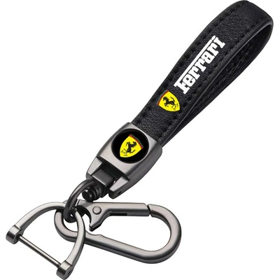 Prívesok na kľúče Ferrari čierna koža