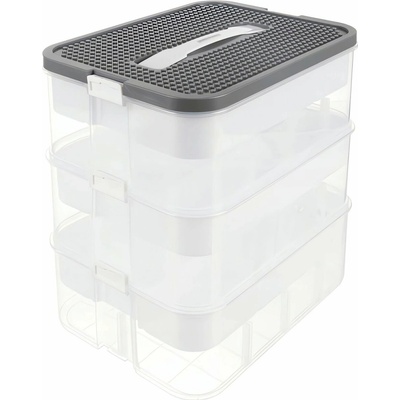 Kruzzel Úložný box na stavebnici, 22 l, 3 patra