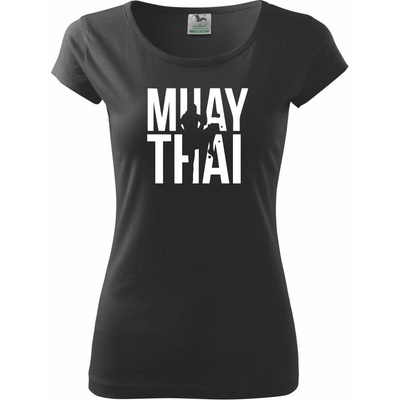 Nápis Muay Thai Pure dámske tričko Čierna