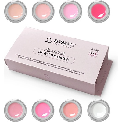 Expa nails expanails uv gel babyboomer zkušební sada 8 x 5 g