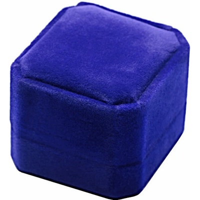 Nefertitis Sametová dárková krabička modrá na prsteny 4,9 x 5,4 x 4 cm NF46946